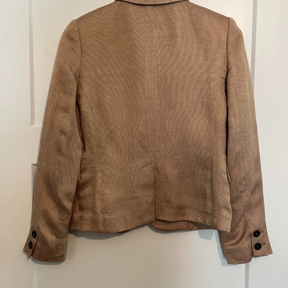 Skirt suit, single pleat slant pockets, huckabak linen fabric, MADE IN ITALY - Picture 13 of 13